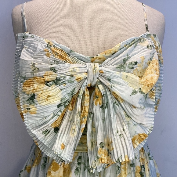 By The River Floral tiered, spaghetti strap,  smocked back maxi dress Large NWT - Picture 3 of 13